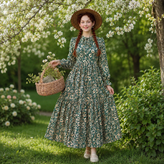 پیراهن مزون دوز مچ کش یقه گرد